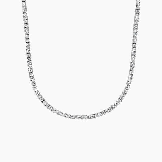 18 inch lab diamond tennis necklace in 14K white gold, Delux Jewelry fine jewelry
