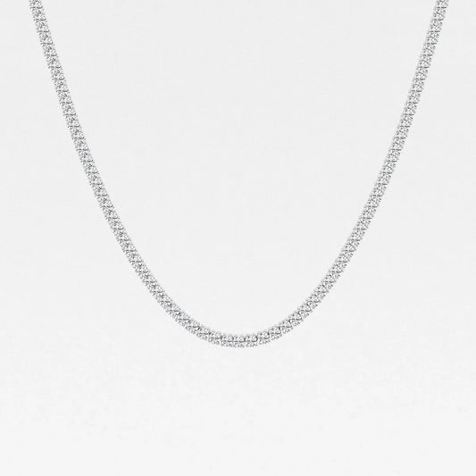 20 inch lab diamond tennis necklace in 14K white gold, Delux Jewelry, fine jewelry
