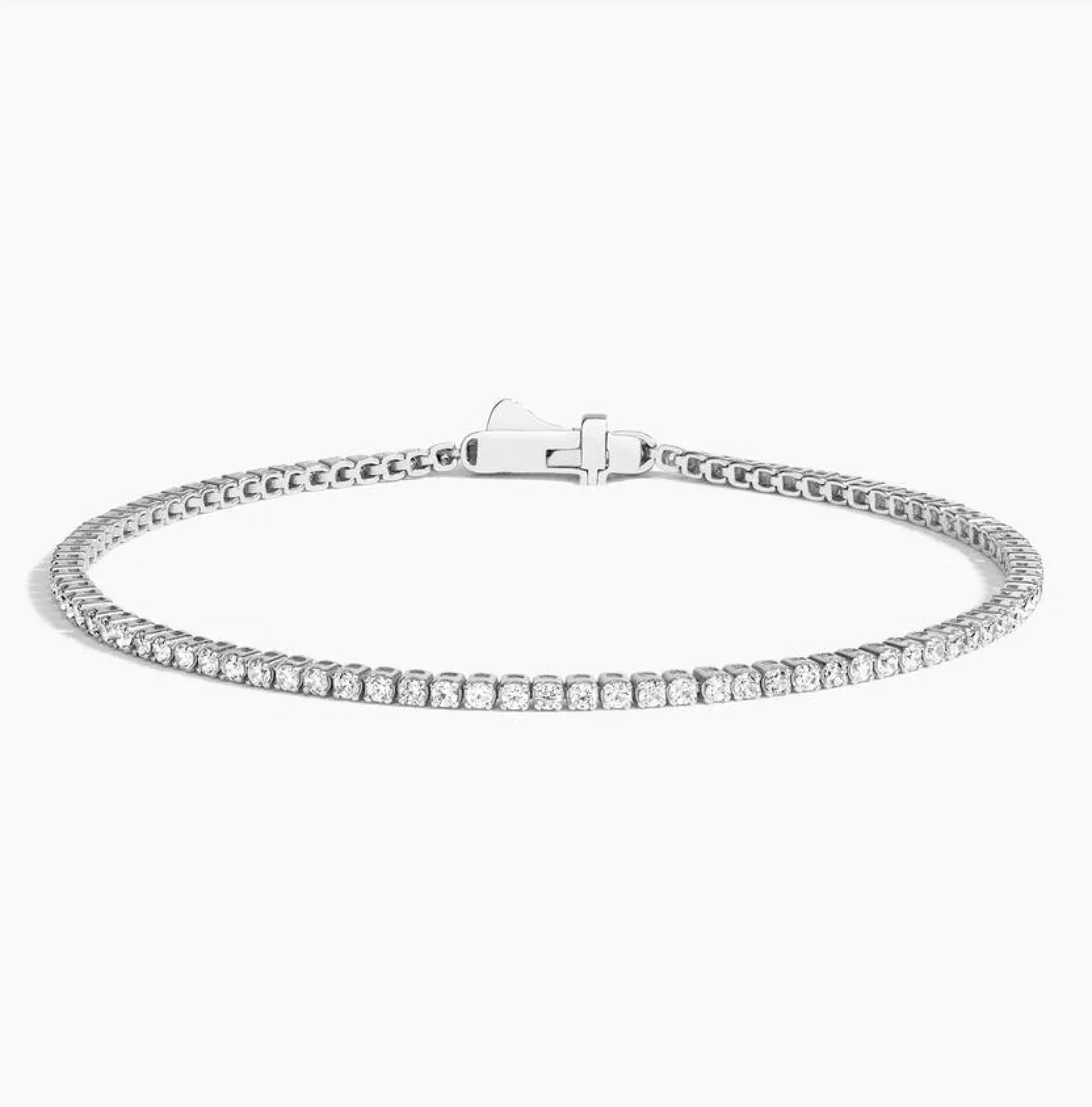 6.5 inch lab diamond tennis bracelet in 14K white gold from Delux Jewelry