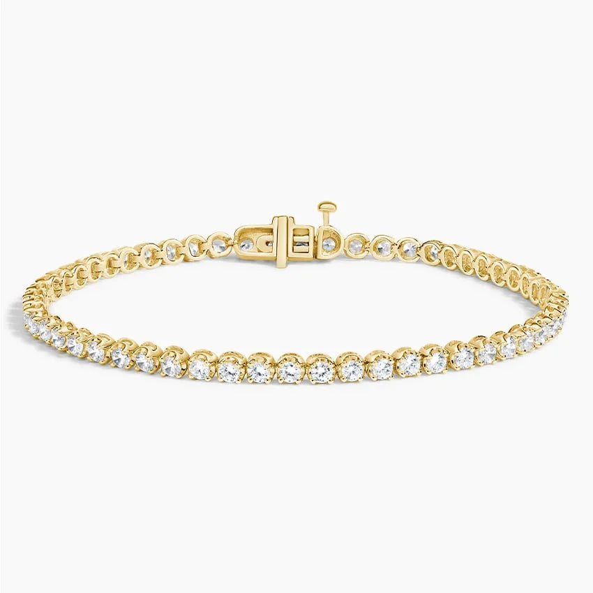 6.5 inch lab grown diamond tennis bracelet in 14K yellow gold from Delux Jewelry