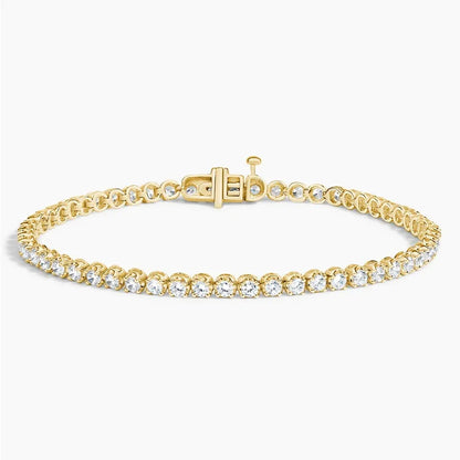 6.5 inch lab grown diamond tennis bracelet in 14K yellow gold from Delux Jewelry