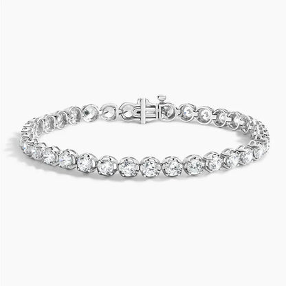 Lab diamond tennis bracelet in 14K white gold with round brilliant stones from Delux Jewelry