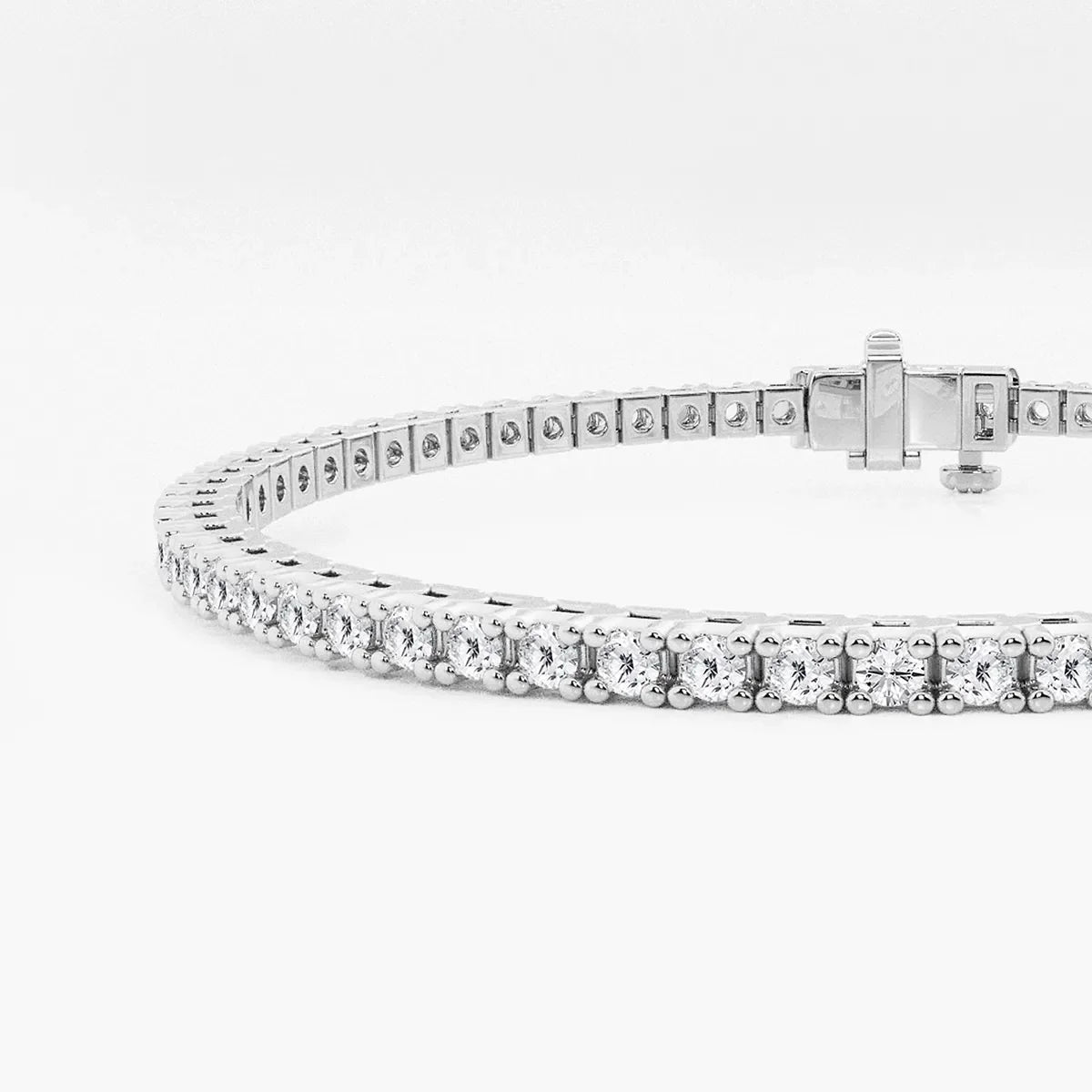 Lab grown diamond tennis bracelet in white gold from Delux Jewelry