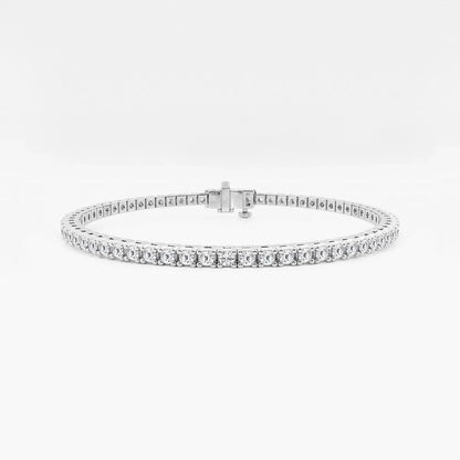 White gold tennis bracelet with lab grown diamonds, Delux Jewelry fine diamond bracelet