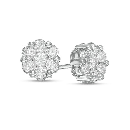 Lab Diamond Flower Studs