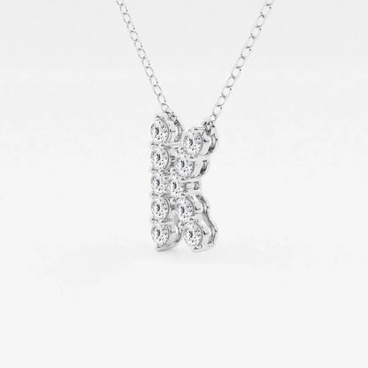 White gold pendant necklace with lab grown diamonds from Delux Jewelry.